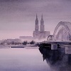 Colonia y puente, 56 x 76 cm 2018 - Seleccionado X Premio Internacional de Acuarela JULIO QUESADA - CREVILLENTE