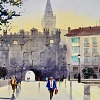 Puente a la Catedral (Burgos), 61 x 46 cm